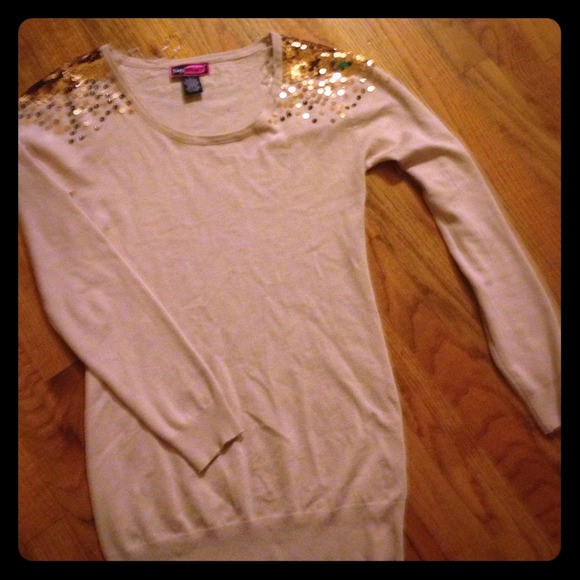 Gold Sequin Sweater