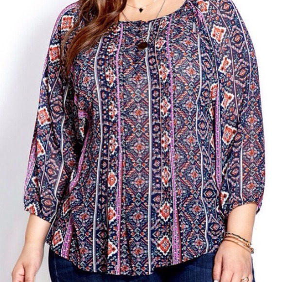 F21+ peasant blouse