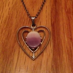 Silver necklace with heart pendant
