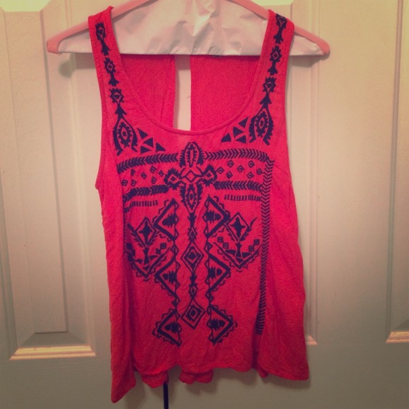 Open back tank top