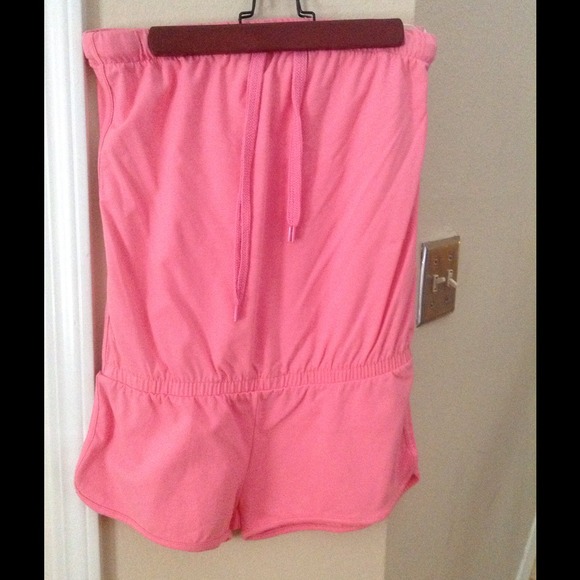 New Neon Pink Casual Romper