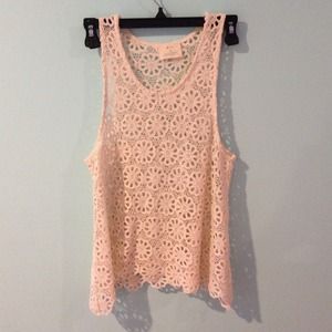 Floral crochet tank top