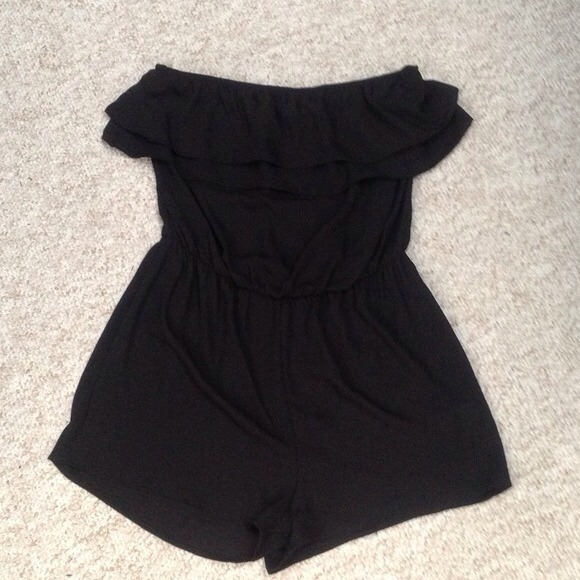 New Strapless Black Romper