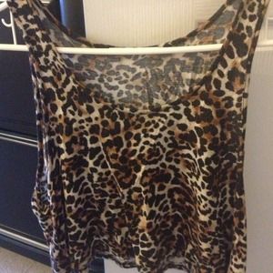 chettah print crop top