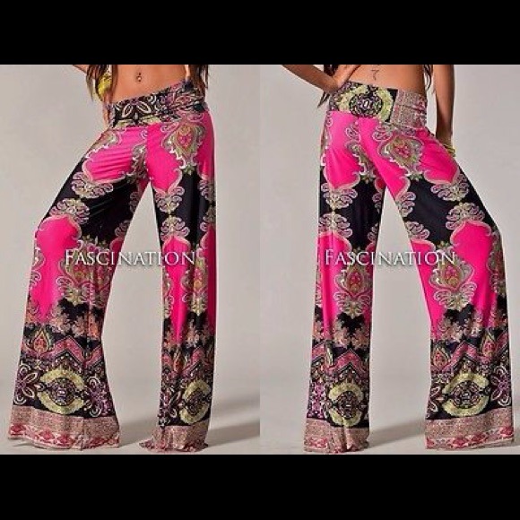 New Hot Pink Tapestry Pants