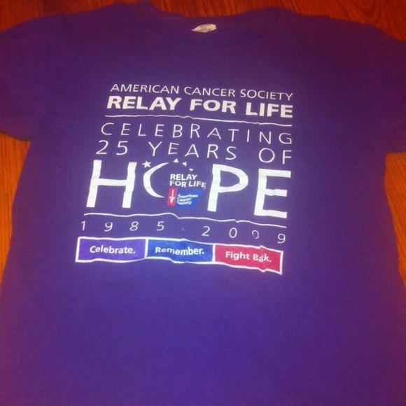 Purple relay for life t-shirt