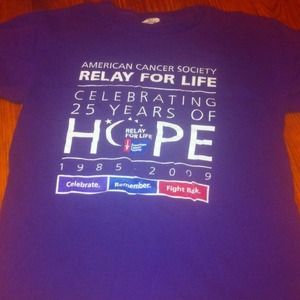 Purple relay for life t-shirt