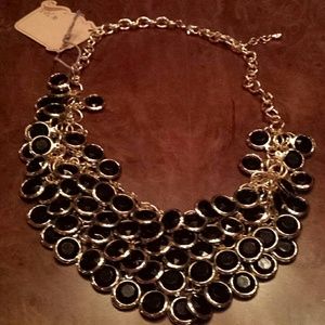 Necklace - Black and Gold Bubble 238