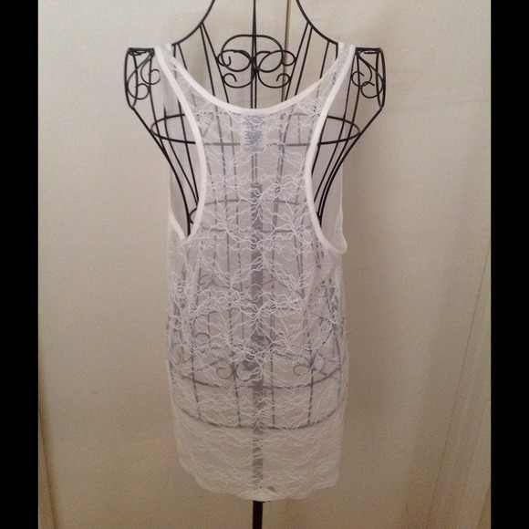 NWOT Lace Back Tank.