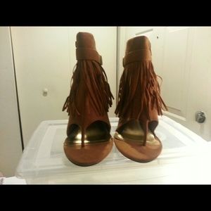 Faux Seude Fringe Booties