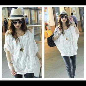 White Blouse, with cut out shoulders