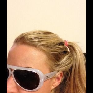 Pearl Dior aviator sunglasses