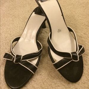 Black & white sandals