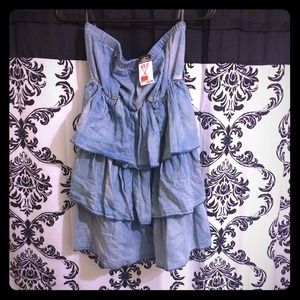 Jean mini dress.