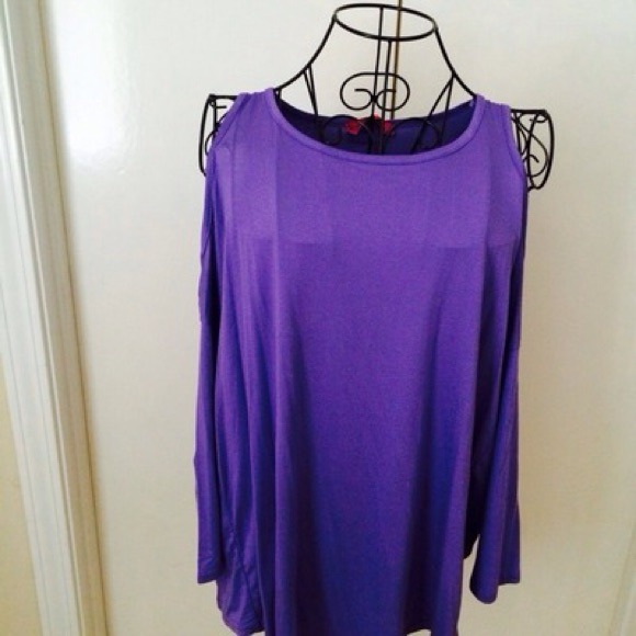Oversized Purple Cutout Sweater