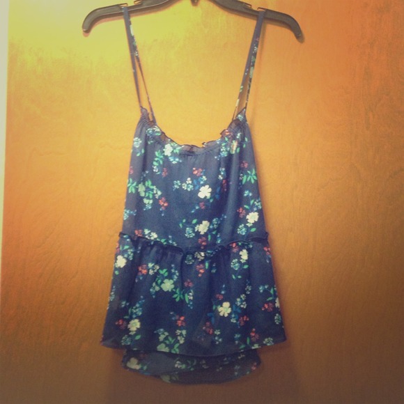 Hollister Large Sheer Floral Tank