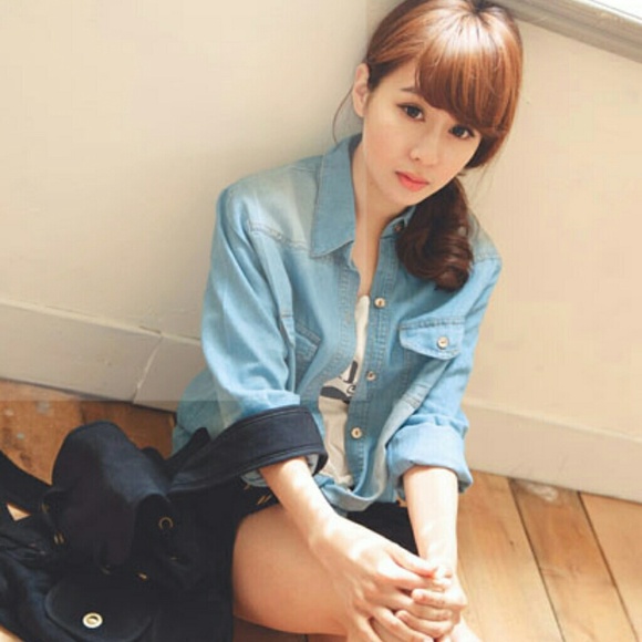 Long light wash demin shirt - Picture 4 of 4