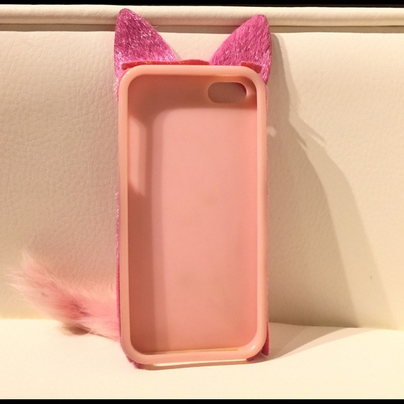 🌼Hot pink kitty iPhone 5/5s case with a tail!🌼 - Picture 2 of 4
