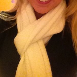 Solid white textured scarf