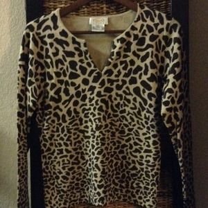 Talbots giraffe print sweater, Small