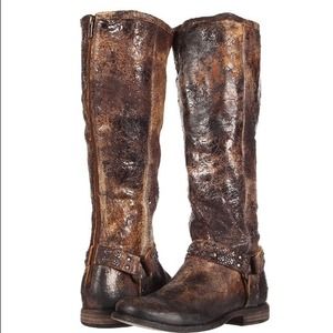Frye Phillip studded harness tall boots