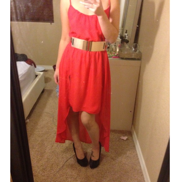 Slit high low dress