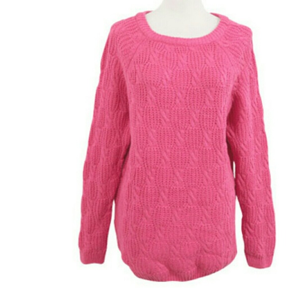 Texture knit sweater in rosy pink - Picture 4 of 4