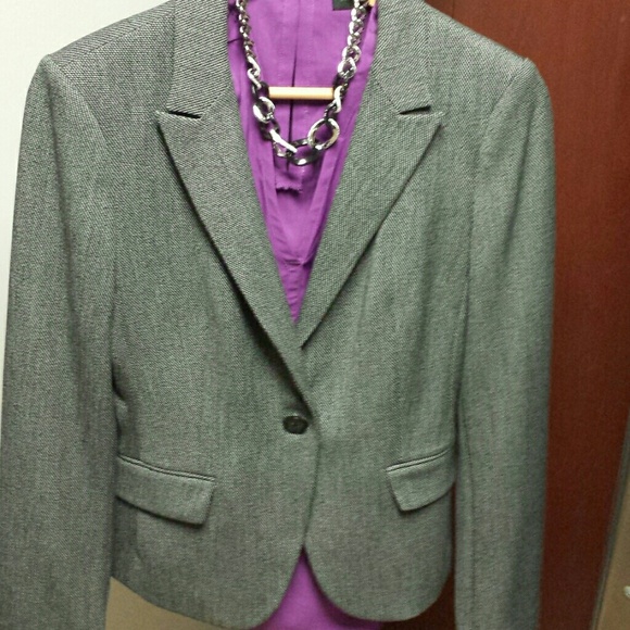 Black and white suit coat