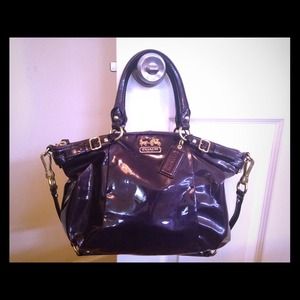 Coach Madison Patent Handbag- Eggplant purple