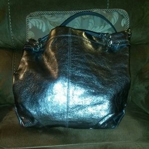 SOLD Authentic metallic Coach bag