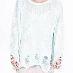 Wildfox cloud lenon sweater (ice cold)