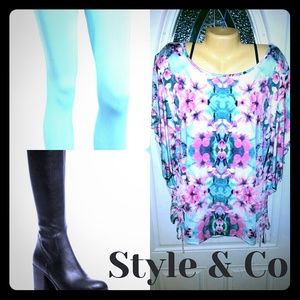 Style & Co-  Batwing Top- Size XL- NWT