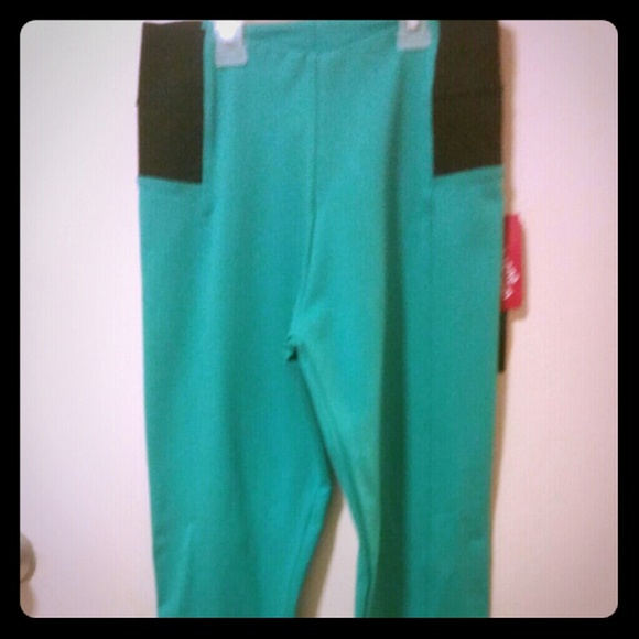 Turqoise stretch leggings