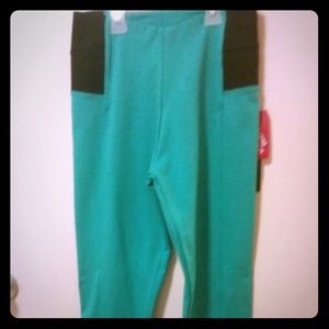 Turqoise stretch leggings