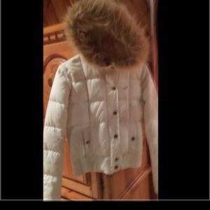 Hollister white jacket