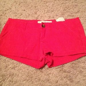Red Hollister shorts