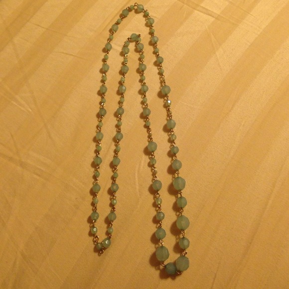 Blue beaded necklace