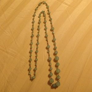 Blue beaded necklace