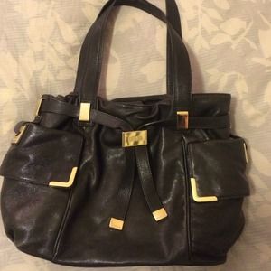 Michael Kors black leather purse