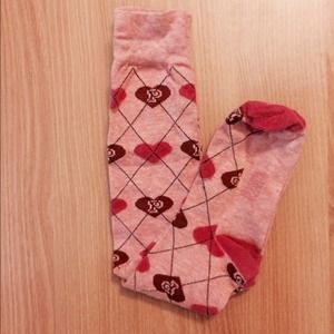 Pink cute heartsy long socks💕