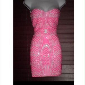 Sequined bebe dress bodycon