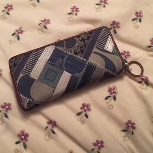 Coach Woman's Wallet in Denim Material