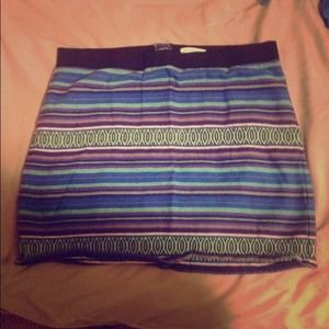 Fitted American Eagle Tribal Print Skirt