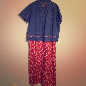 Moms estate; denim jacket and matching sheath