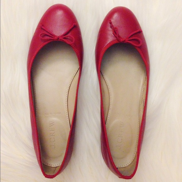red ballet pumps size 6