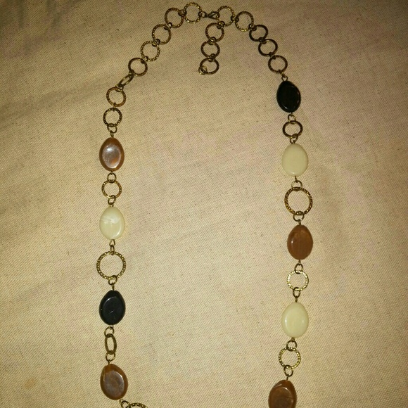 Brown & Tan Beaded Necklace - Picture 2 of 5