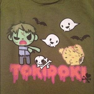 Tokidoki Halloween Green Zombie T Shirt Sz Med