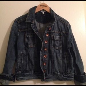 Distressed denim jacket