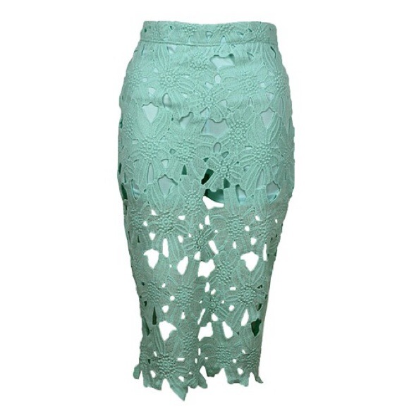 Cute Lace Floral Skirt