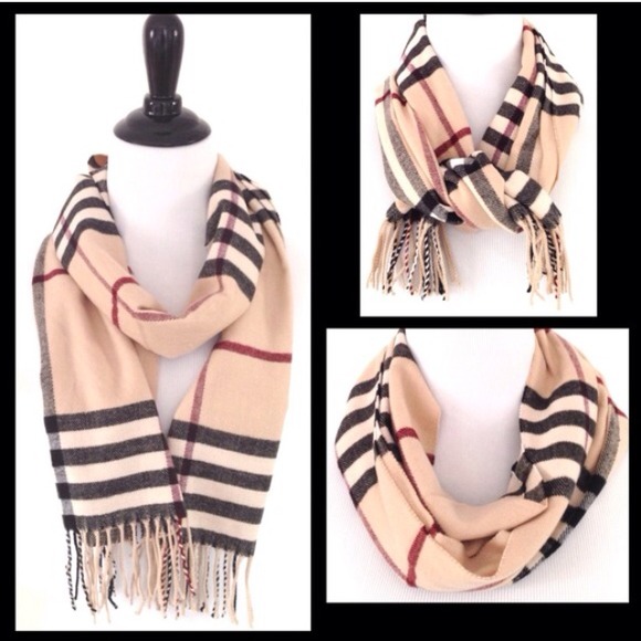 Plaid Cashmere Feel Scarf - Picture 2 of 4